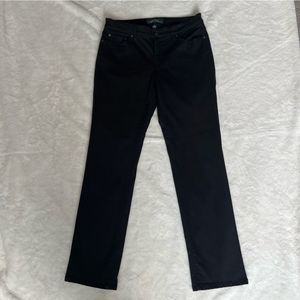 NWOT LRL Ralph Lauren Modern Straight Curvy Black Jeans